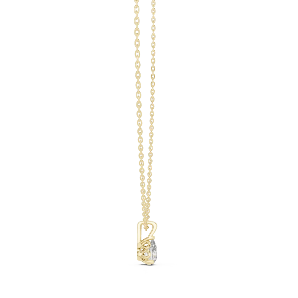 Essence Pear Cut Solitaire Drop Pendant - Image 3