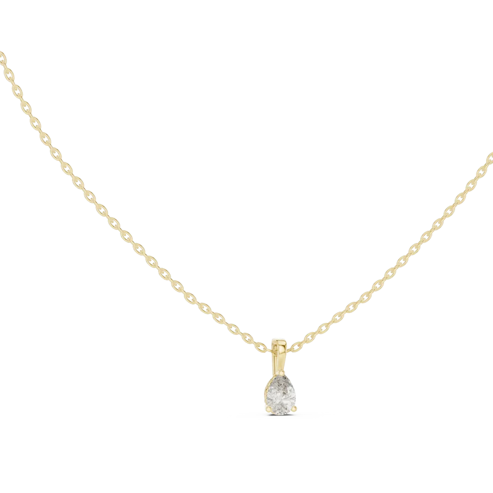 Elevate your style with this elegant pear-cut solitaire pendant. Featuring a brilliant DIAMEUR lab-grown diamond, it is the ultimate modern classic. Shop now.