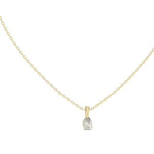 Essence Pear Cut Solitaire Drop Pendant