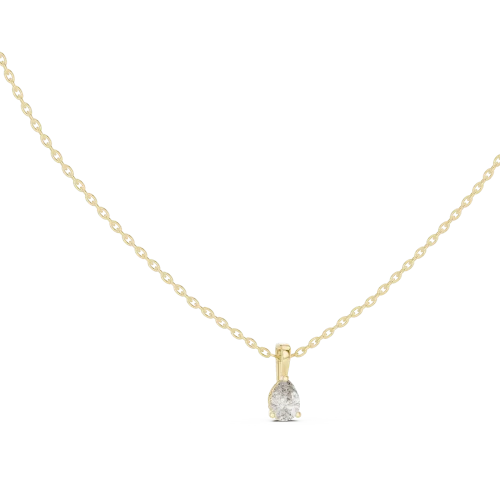 Essence Pear Cut Solitaire Drop Pendant