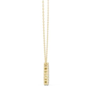Luminary Round Pavé-Set Pear Silhouette Pendant - Image 3