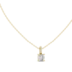 Ethereal Cushion Solitaire Architectural Pavé Pendant