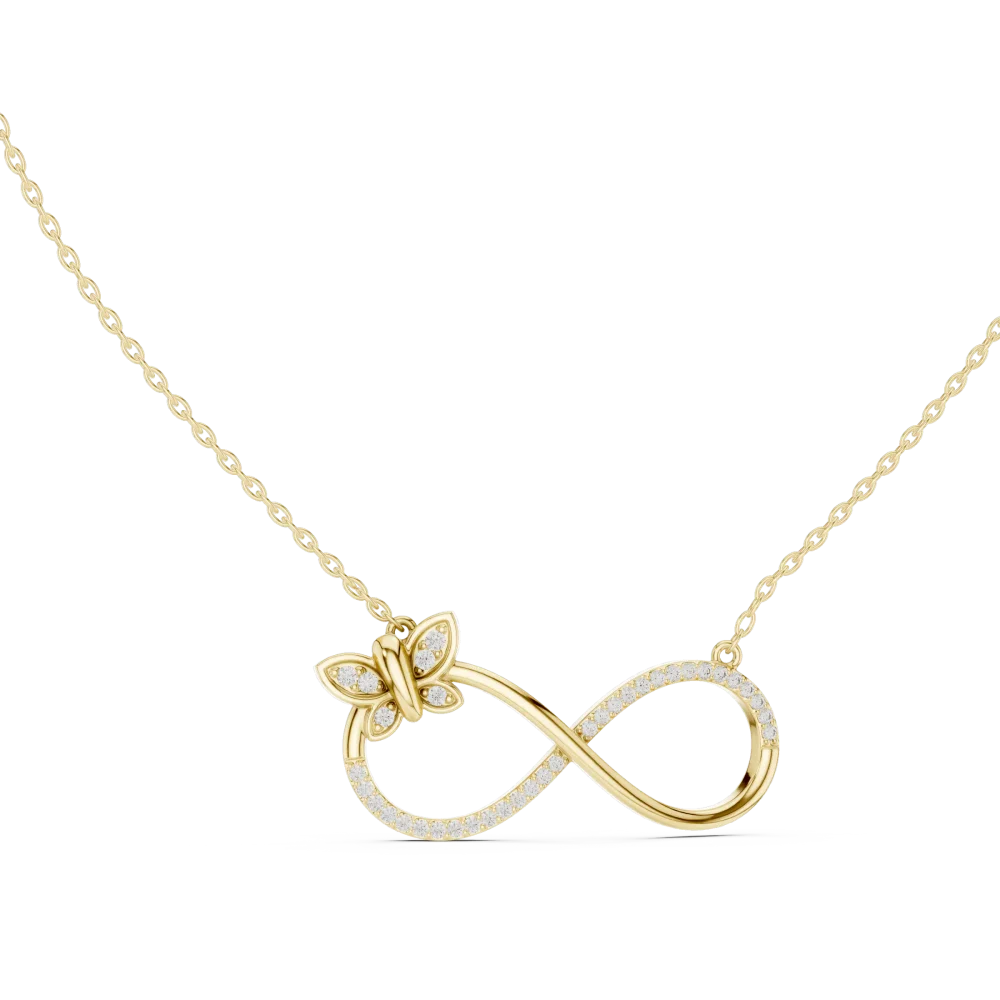 Embrace eternal elegance with this pavé-set round brilliant DIAMEUR diamond pendant, crafted to capture light with every movement. Shop luxury now.
