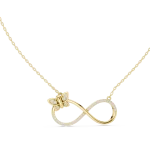 Infinite Butterfly Pavé-Set Round Brilliant Diamond Pendant
