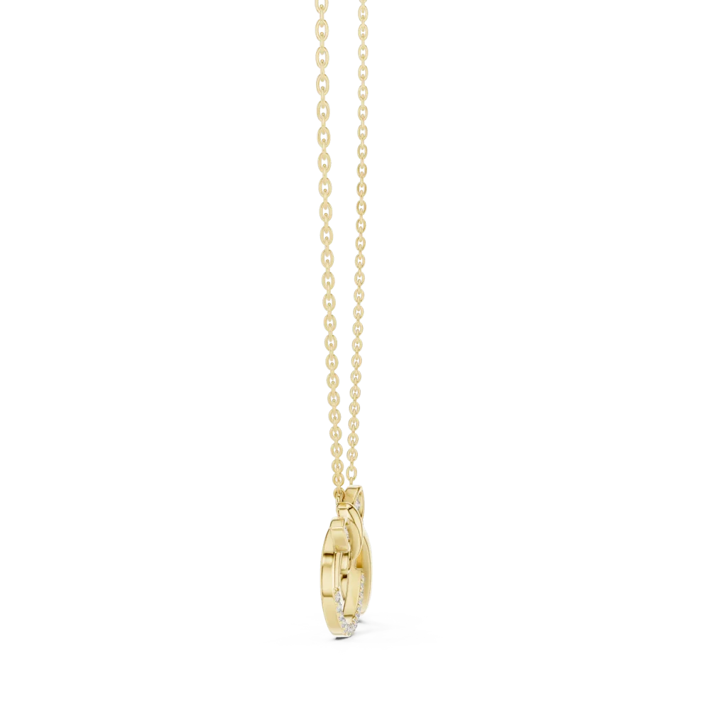 Infinite Butterfly Pavé-Set Round Brilliant Diamond Pendant - Image 3