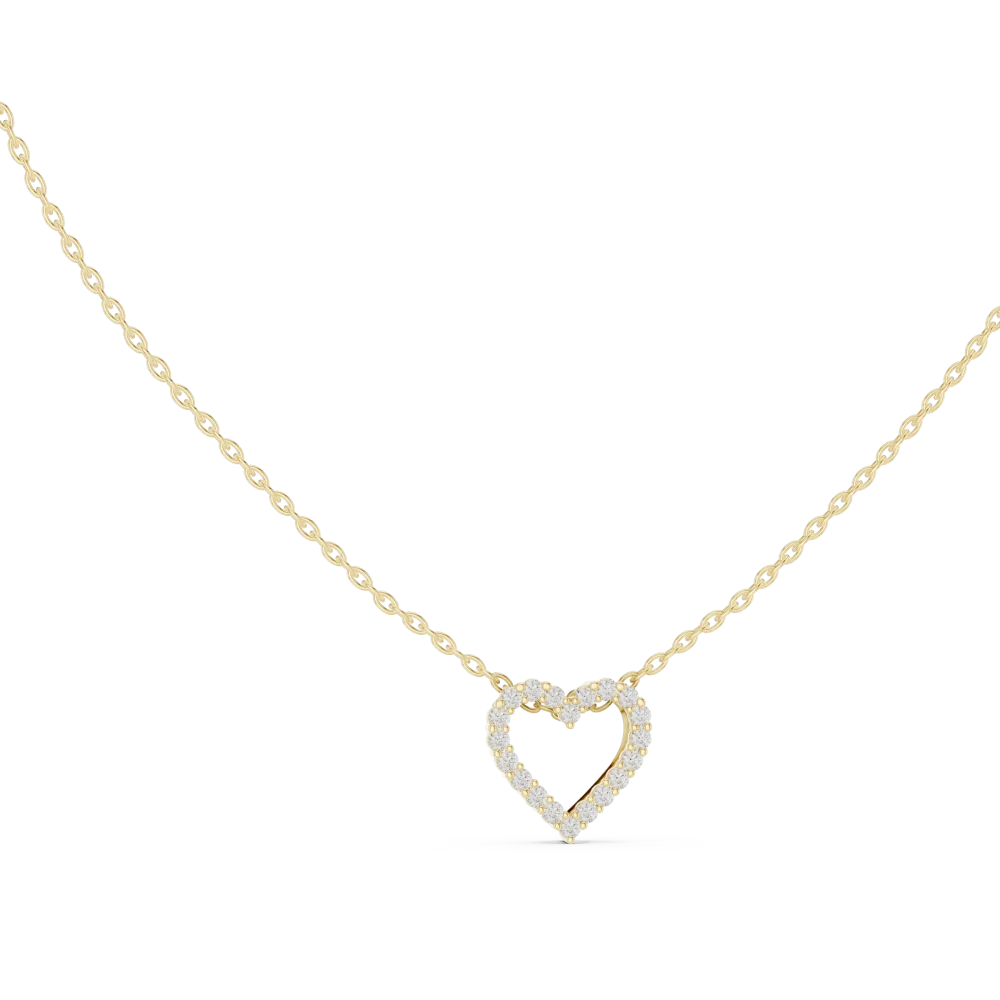 Experience timeless elegance with this heart pendant, featuring brilliant lab-grown DIAMEUR diamonds. Shop this modern luxury classic today.
