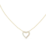 Ethereal Heart Pavé-Set Round Brilliant Cut Diamond Pendant
