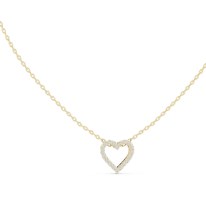 Ethereal Heart Pavé-Set Round Brilliant Cut Diamond Pendant