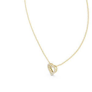 Ethereal Heart Pavé-Set Round Brilliant Cut Diamond Pendant - Image 2