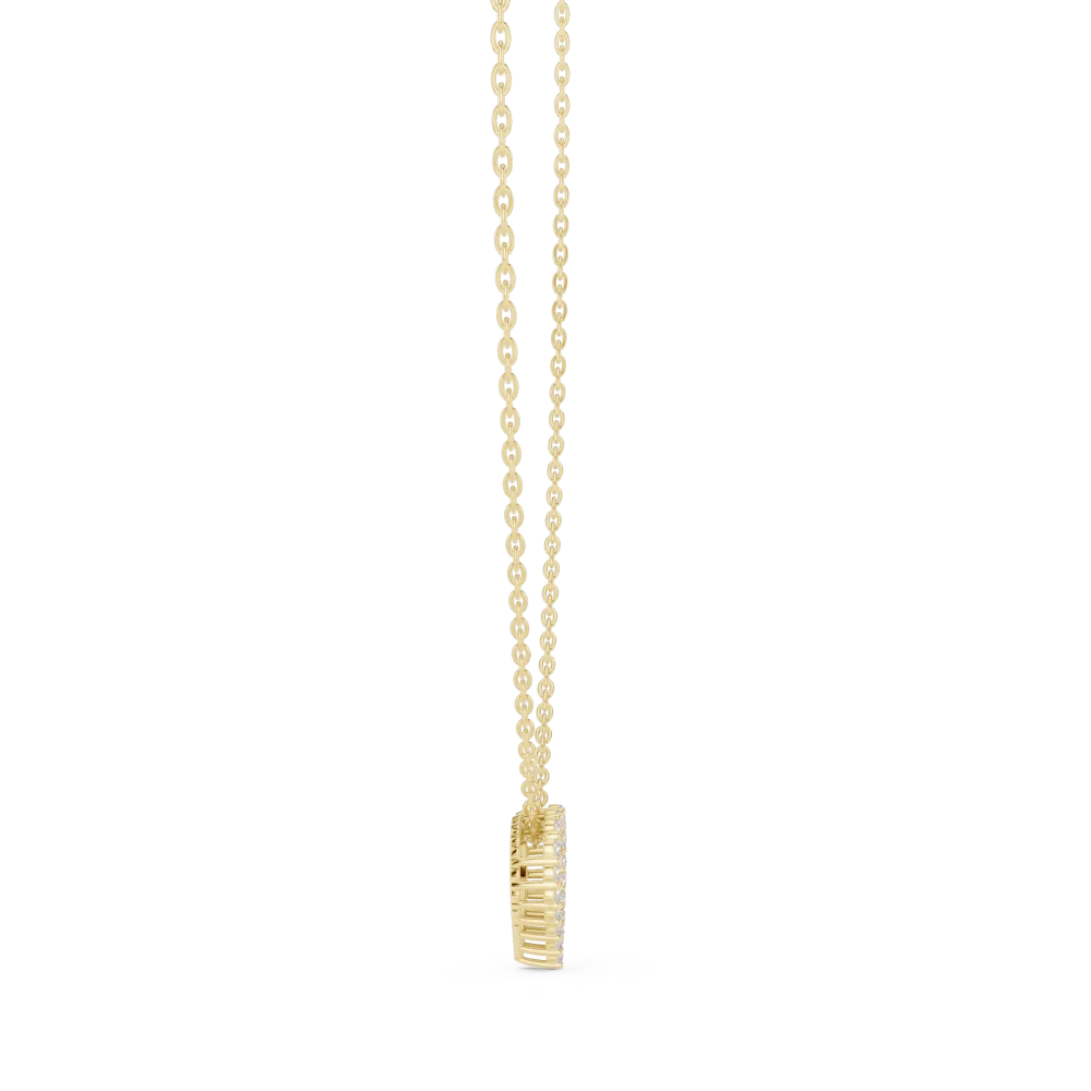 Ethereal Heart Pavé-Set Round Brilliant Cut Diamond Pendant - Image 3