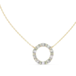 Ethereal Oval and Emerald Alternating Geometric Pendant