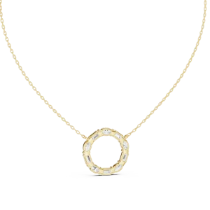 Ethereal Oval and Emerald Alternating Geometric Pendant - Image 4