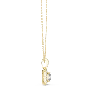 Luminary Cushion Halo Solitaire Pendant - Image 3