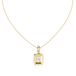 Luminary Cushion Halo Solitaire Pendant - Image 4