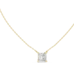Symmetry Princess Cut Solitaire Geometric Pendant