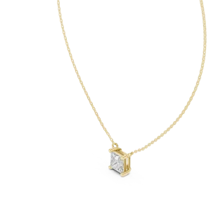 Symmetry Princess Cut Solitaire Geometric Pendant - Image 2