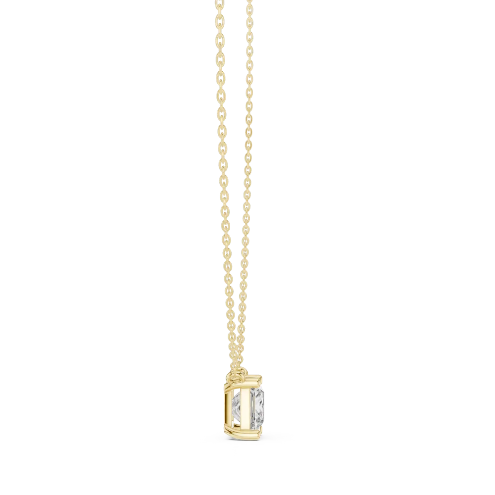 Symmetry Princess Cut Solitaire Geometric Pendant - Image 3
