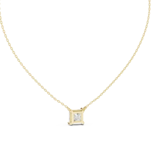 Symmetry Princess Cut Solitaire Geometric Pendant - Image 4