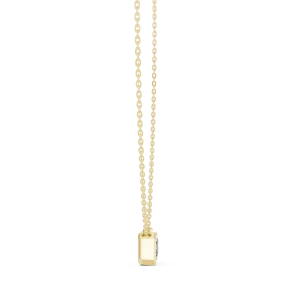 Symmetry Emerald Cut Bezel Solitaire Statement Pendant - Image 3