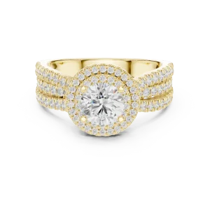 Ethereal Luminary Round Brilliant Halo Solitaire Ring - Image 2