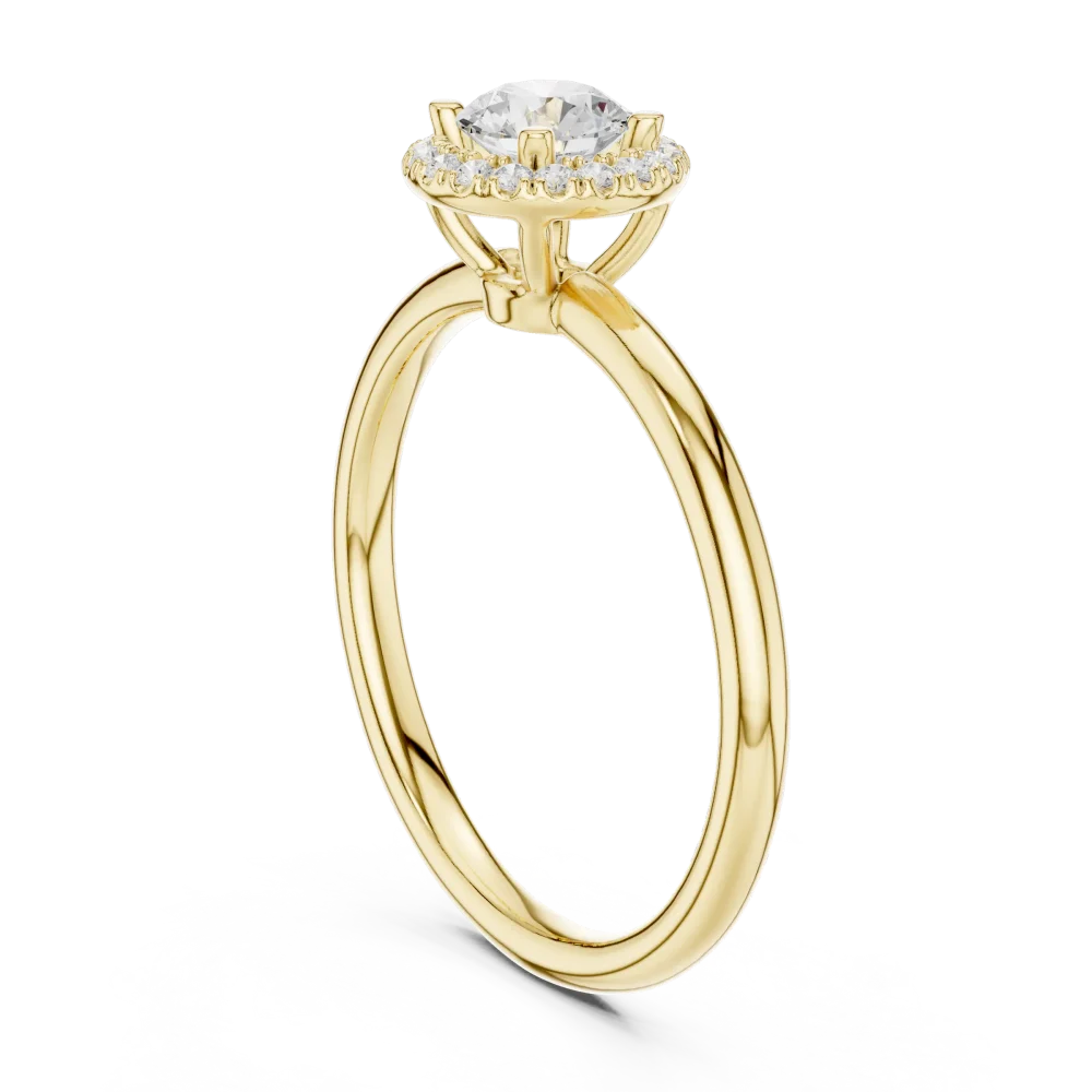 Luminary Round Brilliant Halo Solitaire Ring - Image 3