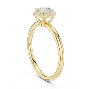 Luminary Round Brilliant Halo Solitaire Ring - Image 3