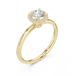 Luminary Round Brilliant Halo Solitaire Ring