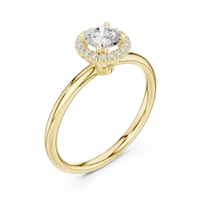 Luminary Round Brilliant Halo Solitaire Ring