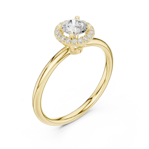 Luminary Round Brilliant Halo Solitaire Ring