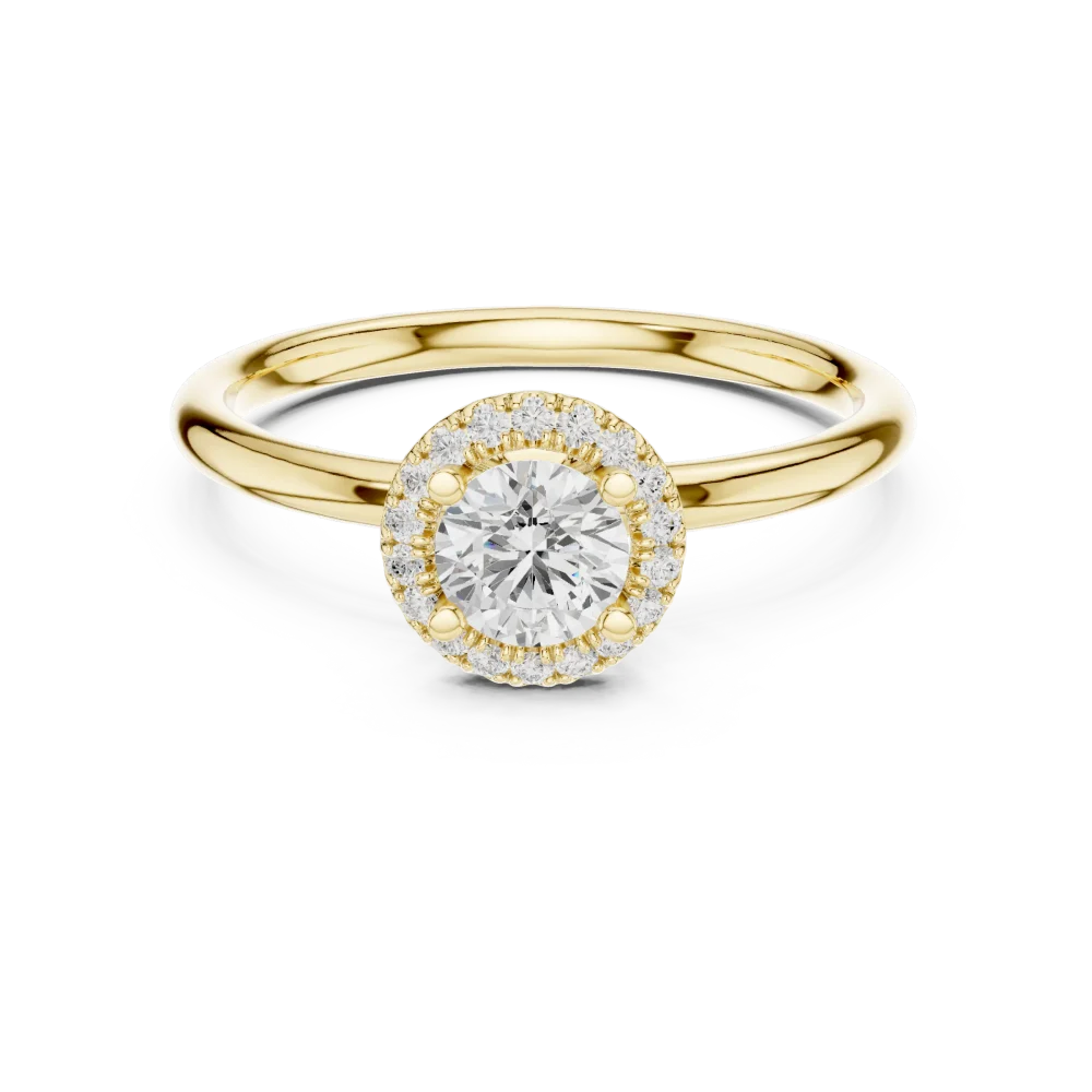 Luminary Round Brilliant Halo Solitaire Ring - Image 2