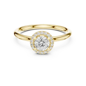 Luminary Round Brilliant Halo Solitaire Ring - Image 2