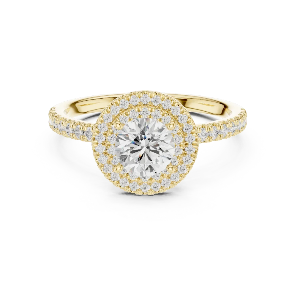 Luminary Round Brilliant Dual Halo Solitaire Ring - Image 2