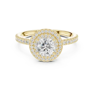Luminary Round Brilliant Dual Halo Solitaire Ring - Image 2