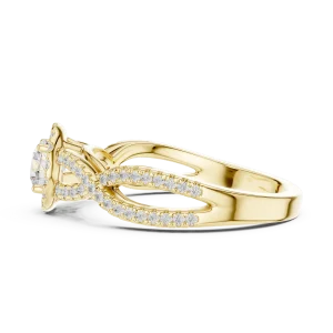 Ethereal Luminary Round Brilliant Halo Solitaire Ring - Image 4
