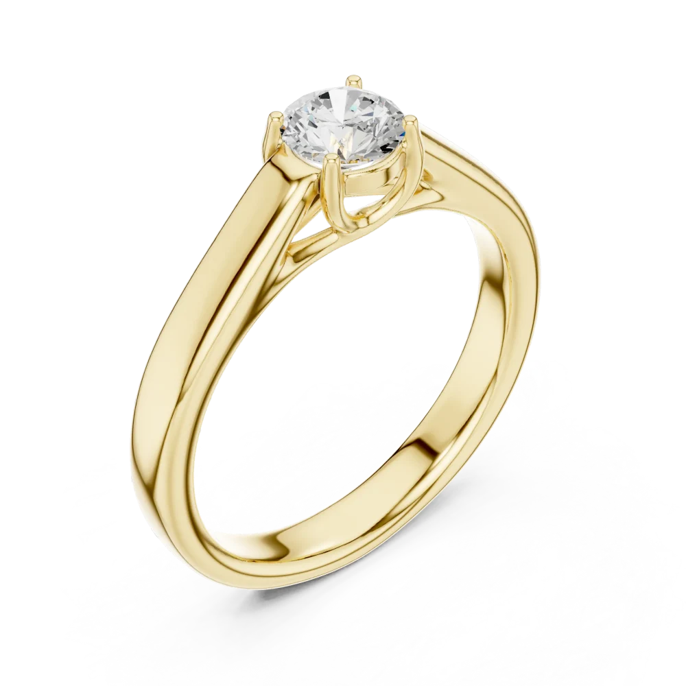 Experience the unmatched brilliance of an Ethereal round solitaire. Handcrafted for timeless luxury, this DIAMEUR diamond ring is yours to cherish. Shop now.