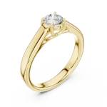 Ethereal Round Brilliant Silhouette Solitaire Ring