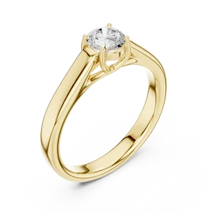 Ethereal Round Brilliant Silhouette Solitaire Ring