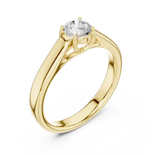 Ethereal Round Brilliant Silhouette Solitaire Ring