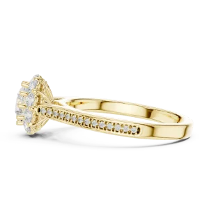 Luminary Round Brilliant Pavé-Set Halo Solitaire Ring - Image 4