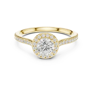 Luminary Round Brilliant Pavé-Set Halo Solitaire Ring - Image 2