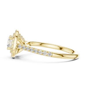 Luminary Round Brilliant Double Halo Solitaire Ring - Image 4
