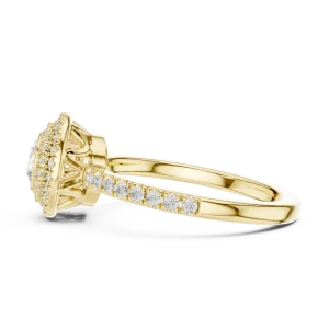 Luminary Round Brilliant Double Halo Solitaire Ring - Image 4