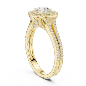 Luminary Round Brilliant Double Halo Solitaire Ring - Image 3