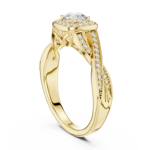 Ethereal Luminary Round Cut Halo Solitaire Ring - Image 3