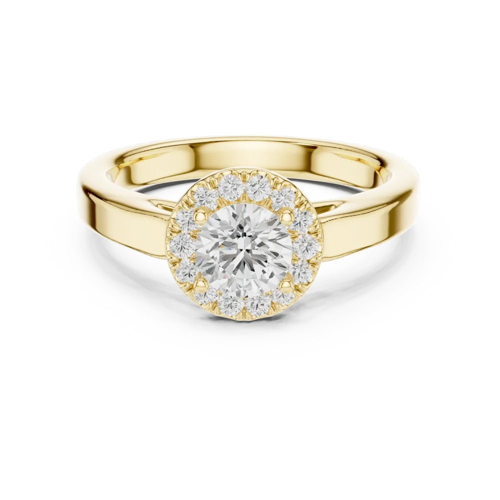 Ethereal Luminary Round Brilliant Halo Solitaire Ring - Image 2