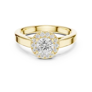 Ethereal Luminary Round Brilliant Halo Solitaire Ring - Image 2
