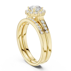 Luminary Round Brilliant Pavé-Set Halo Solitaire Ring - Image 3