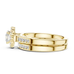 Luminary Round Brilliant Pavé-Set Halo Solitaire Ring - Image 4