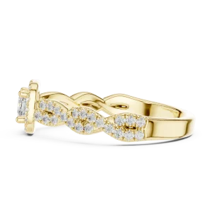 Ethereal Cushion Cut Halo Pavé-Set Solitaire Engagement Ring - Image 4