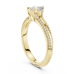 Ethereal Heart Pavilion Pavé-Set Solitaire Ring - Image 3